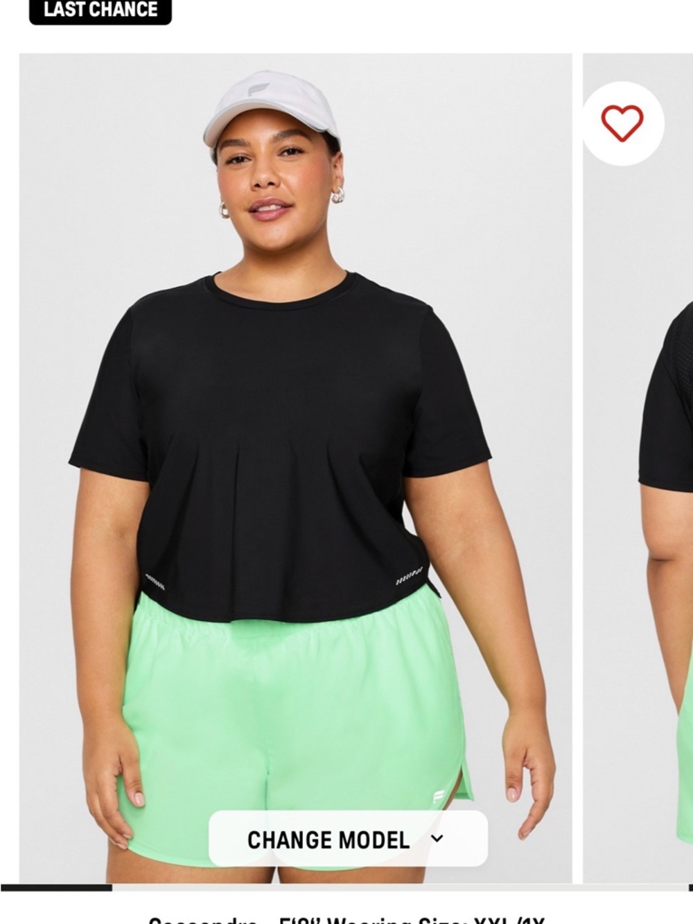 Fabletics Essential Air Short Sleeve Top Black Size: XXL-1X